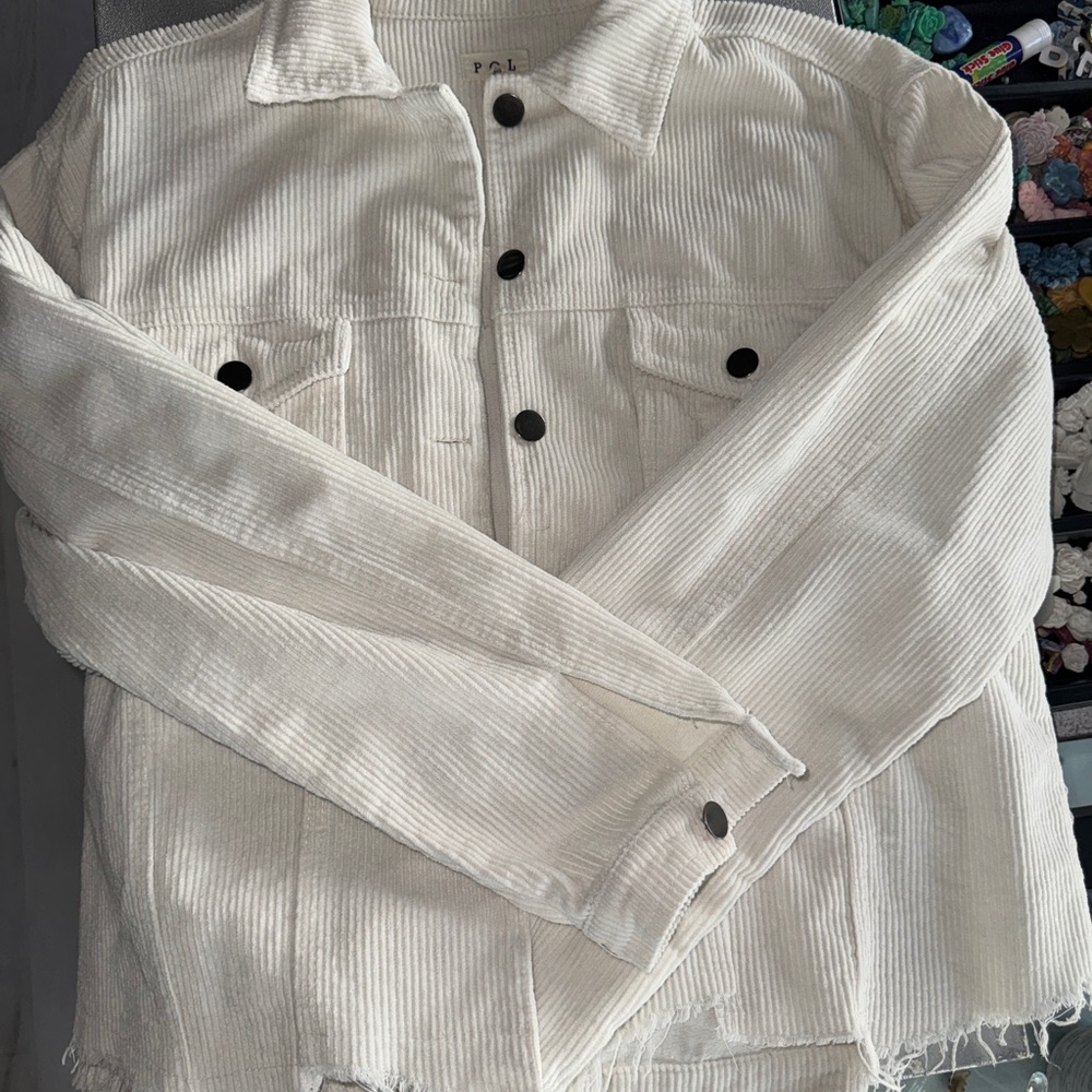 POL Corduroy Distressed Jacket